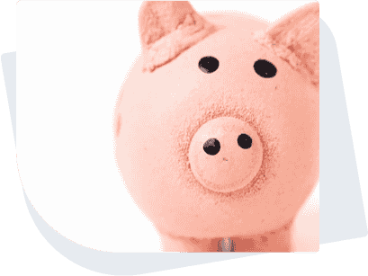 Pink piggy bank for savings